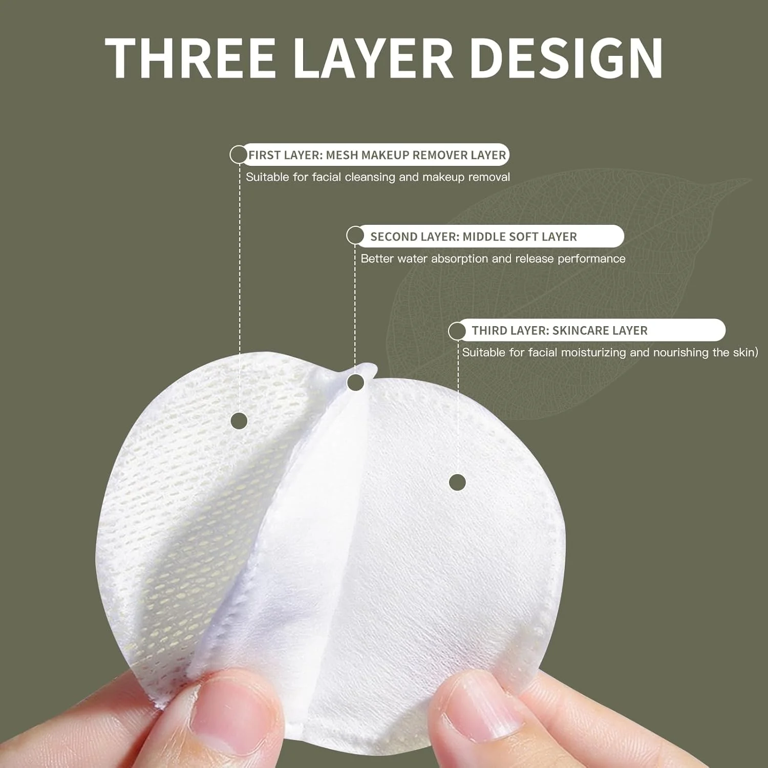 پدهای پاک کننده آرایش SKY-TOUCH، 100% پنبه، 150 عدد پد پنبه ای گرد نرم. مناسب برای پوست های حساس، پاک کننده ملایم آرایش، پدهای پاک کننده آرایش گرد پنبه خالص، نرم و بادوام، 5.8*5.8 سانتی متر