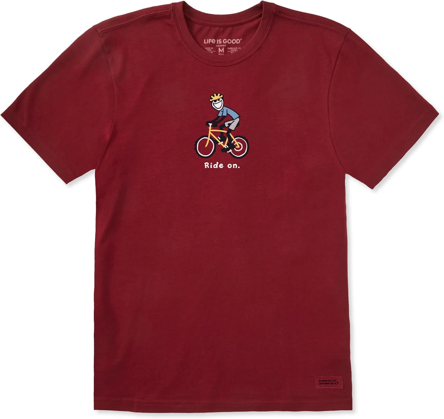 تی‌شرت مردانه لایف ایز گود، آستین کوتاه، طرح گرافیکی، مدل Bike Jake (تک عددی)