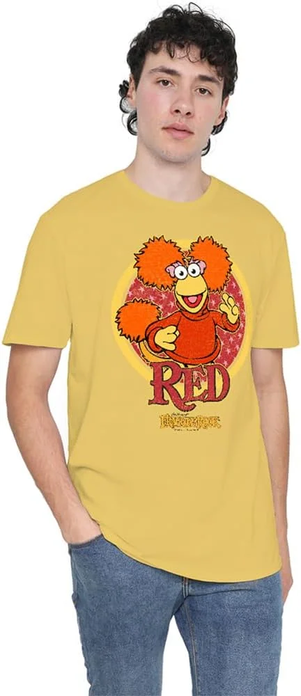 تی شرت унисекс Fraggle Rock طرح دایره قرمز، تی شرت موز