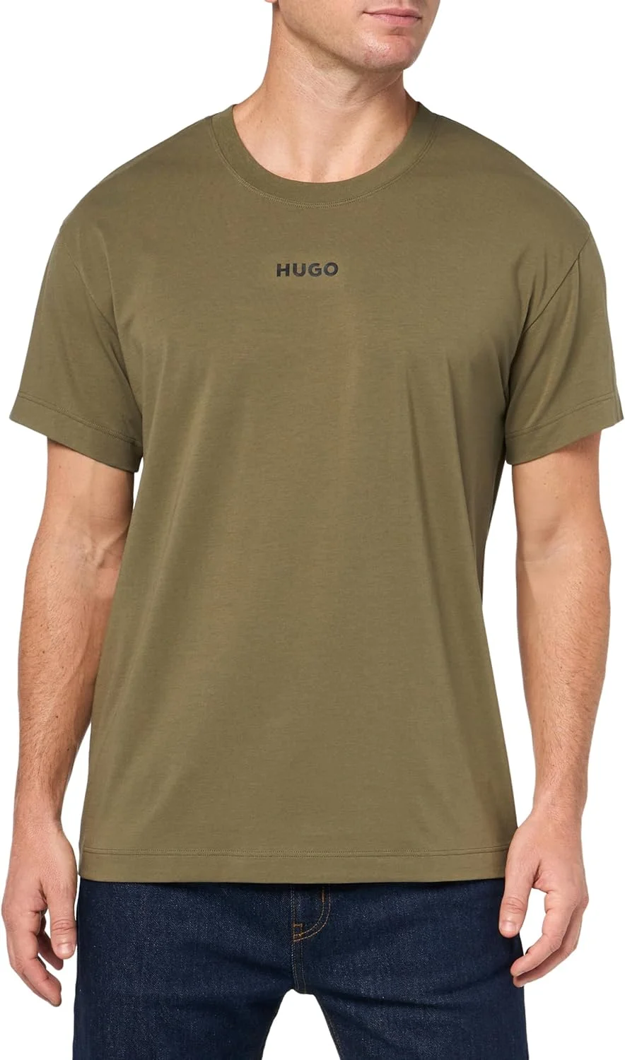 تی شرت آستین کوتاه مردانه HUGO با لوگوی مرکزی
