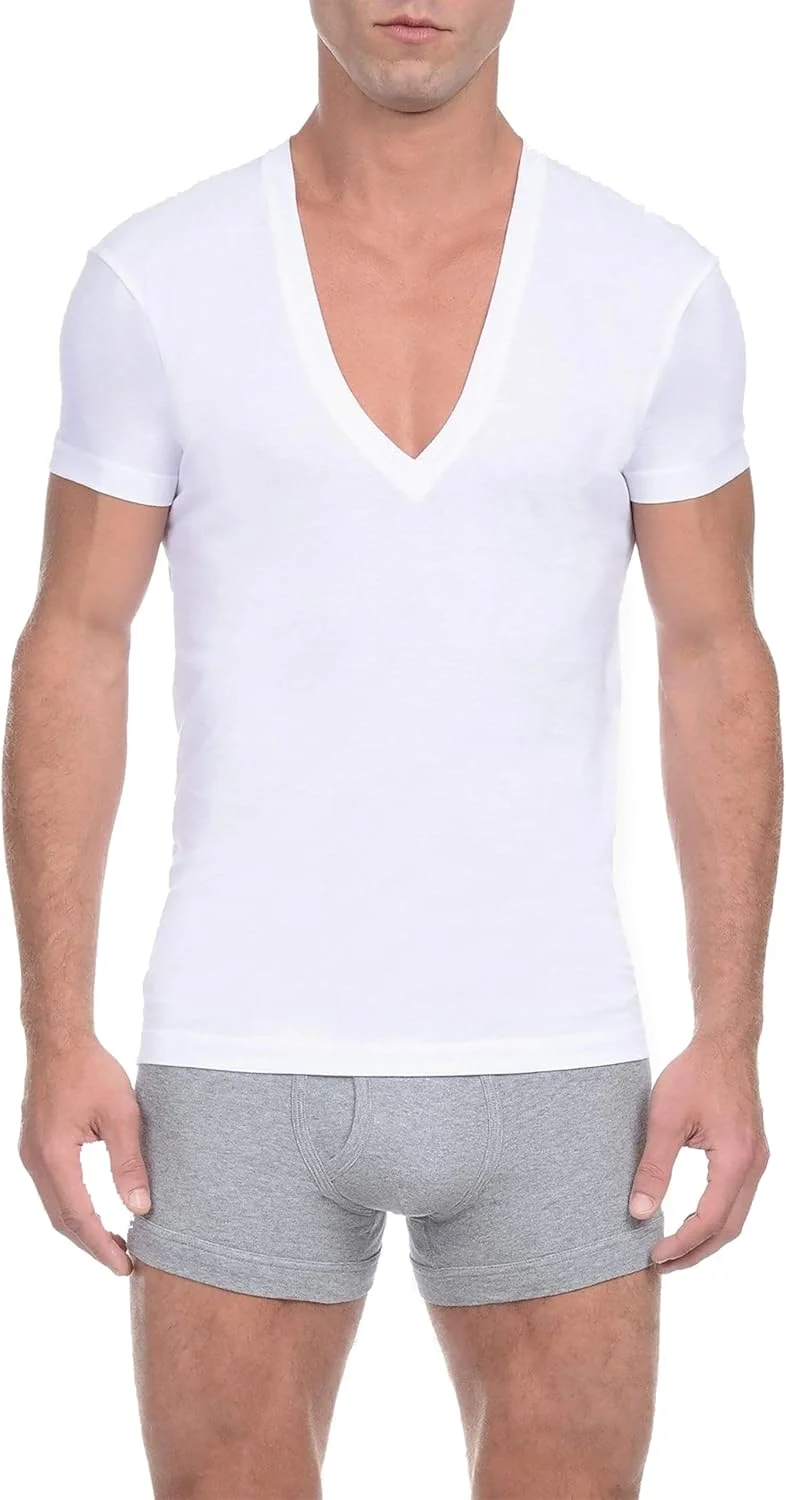 تی‌شرت یقه هفت مردانه مدل Pima Cotton Slim Fit