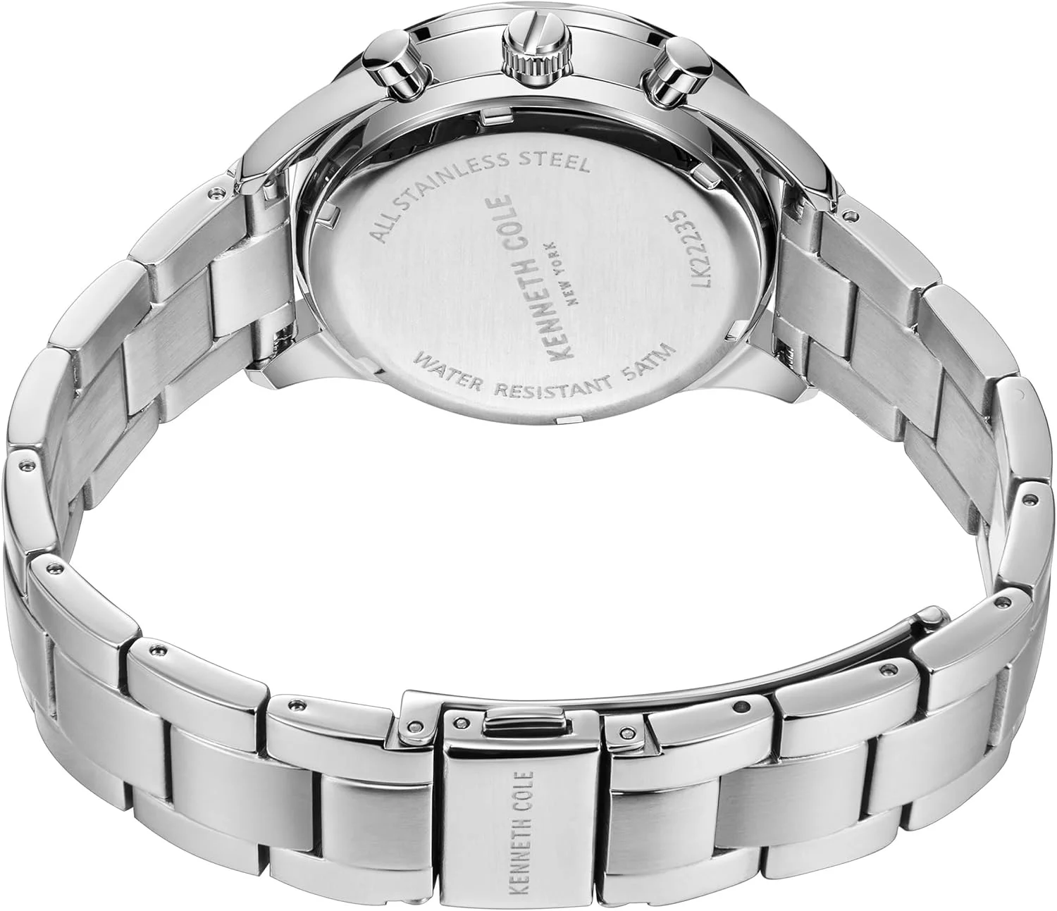 ساعت مچی آنالوگ زنانه Kenneth Cole New York Modern Classic با صفحه نقره ای و بند استیل نقره ای - 37 میلی متر