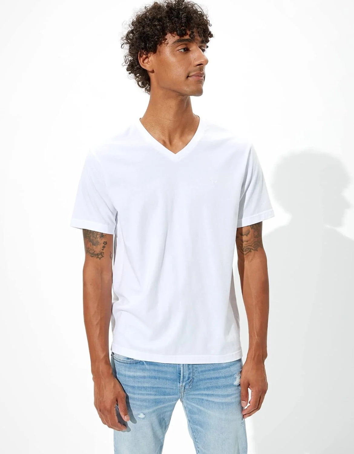 تی شرت یقه هفت مردانه امریکن ایگل آیکون فوق العاده نرم (تک عددی)