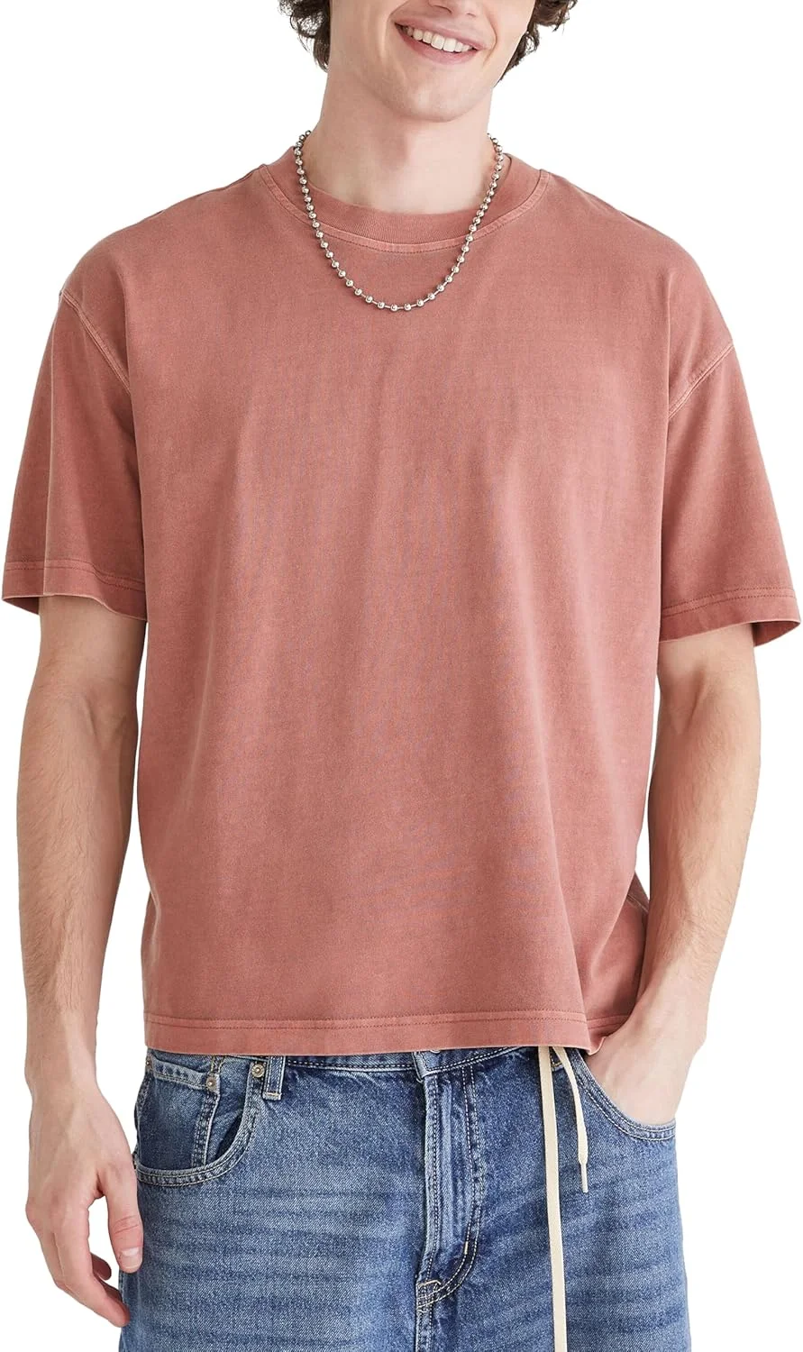 تی شرت آستین کوتاه مردانه Aeropostale با یقه گرد و ضخیم