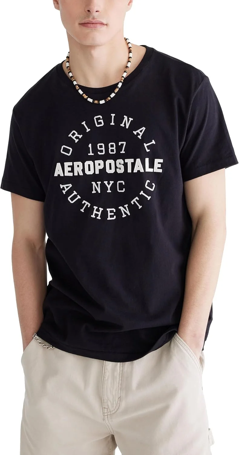 تی شرت آستین کوتاه مردانه AEROPOSTALE طرح دایره