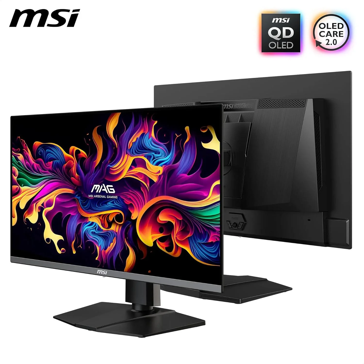 مانیتور گیمینگ MSI MAG 272QP QD-OLED X50: سایز 26.5 اینچ، رزولوشن 2560x1440 (WQHD)، نرخ بروزرسانی 500 هرتز، زمان پاسخگویی 0.03 میلیثانیه، سطح ضد انعکاس، حالت کنسول، نصب VESA با ابعاد 100x100 میلیمتر - مشکی مانیتور گیمینگ MSI MAG 272QP QD-OLED X50: سایز 26.5 اینچ، رزولوشن 2560x1440 (WQHD)، نرخ بروزرسانی 500 هرتز، زمان پاسخگویی 0.03 میلیثانیه، سطح ضد انعکاس، حالت کنسول، نصب VESA با ابعاد 100x100 میلیمتر - مشکی