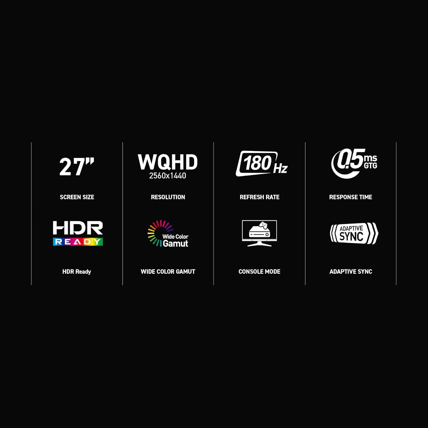 مانیتور گیمینگ 27 اینچی MSI MAG 275QF با کیفیت 2K، رزولوشن 2560x1440 (UHD)، زمان پاسخگویی 0.5 میلی‌ثانیه، نرخ تازه‌سازی 180 هرتز، HDR Ready، دارای پورت HDMI و DP، قابلیت تنظیم شیب