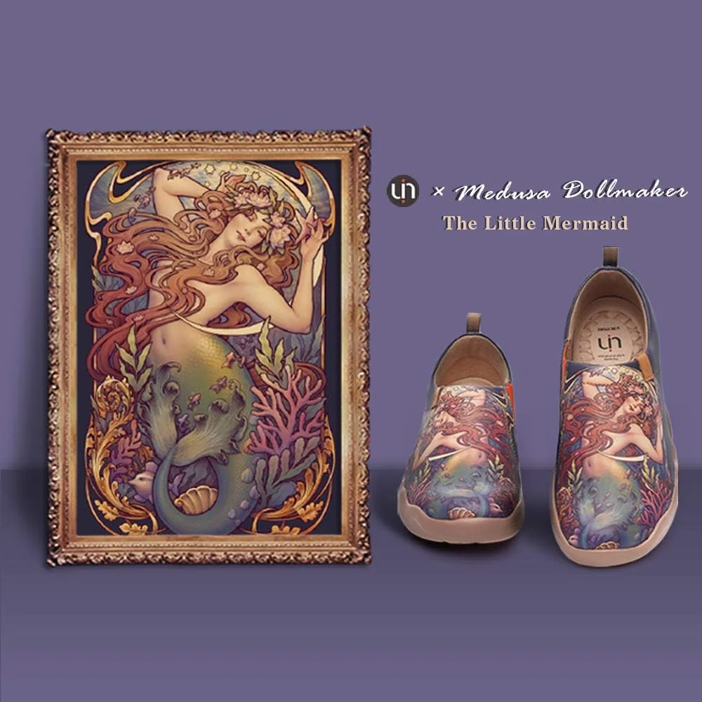 کفش تخت زنانه UIN، کالج های لغزنده، میکروفیبر، راحتی سبک وزن، کفش تخت مد روز