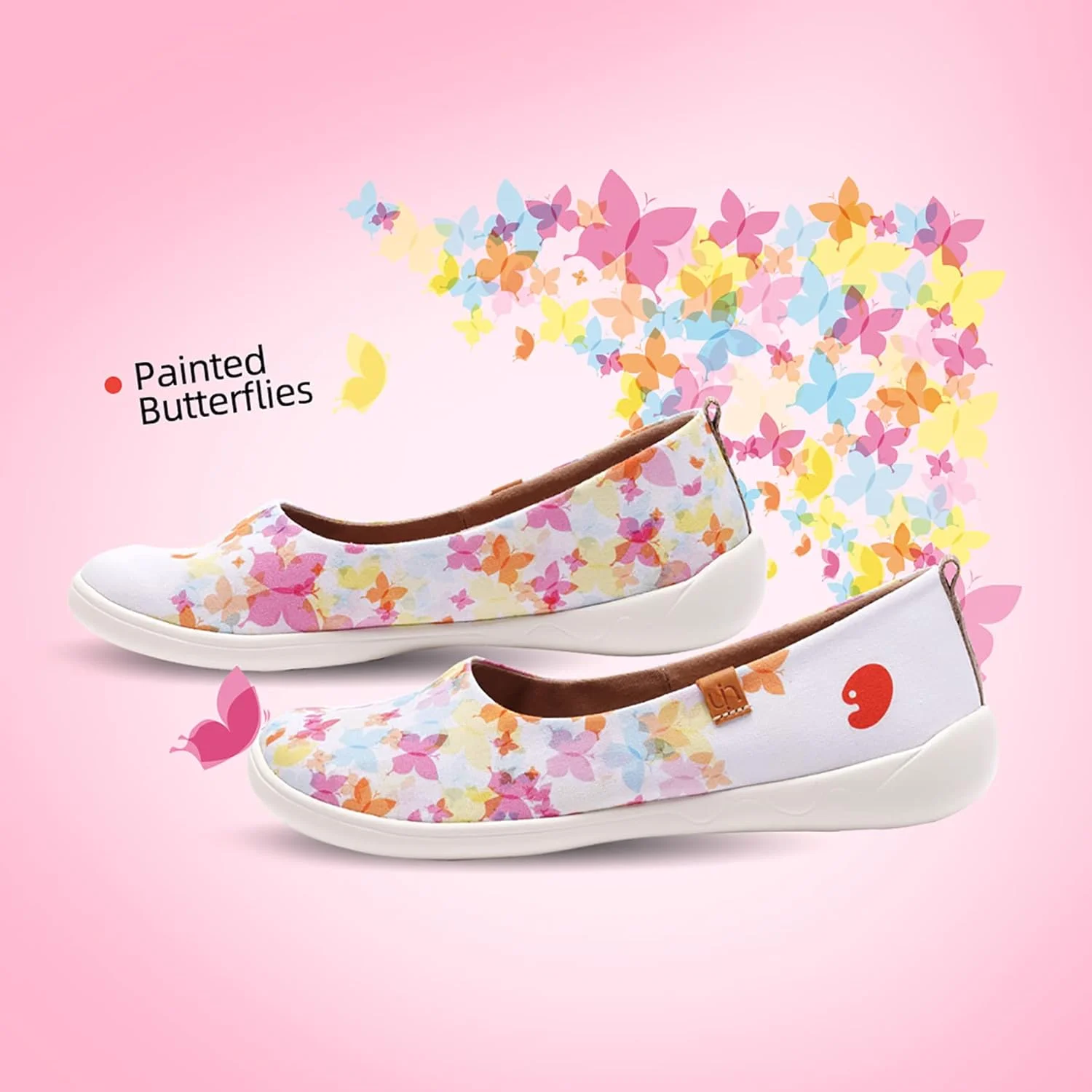 کفش باله زنانه یو آی ان، مدل Slip On، پنجه گرد، مناسب استفاده روزمره و غیر رسمی