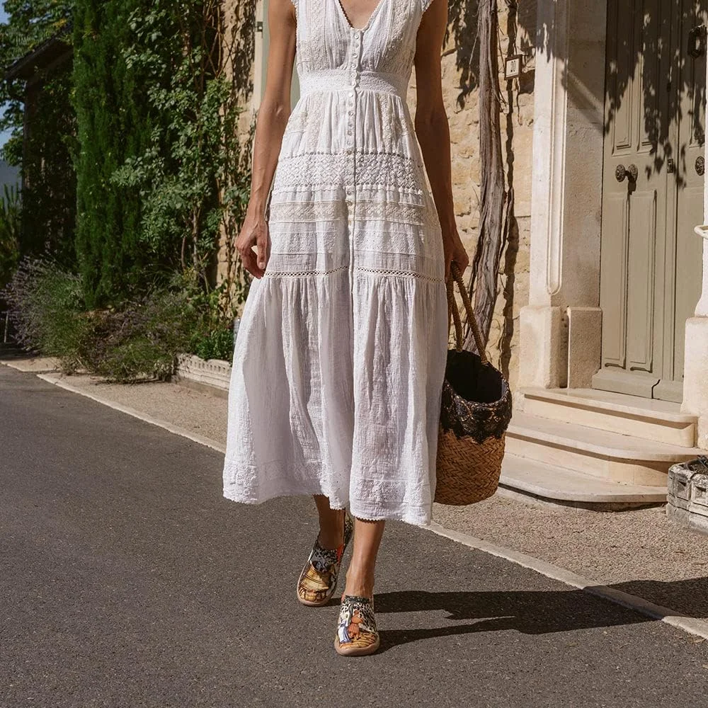 کفش های بوم زنانه UIN، کفش های کتانی مد روز زنانه، کفش های قایقی، کفش های کالج نقاشی شده اورجینال زنانه