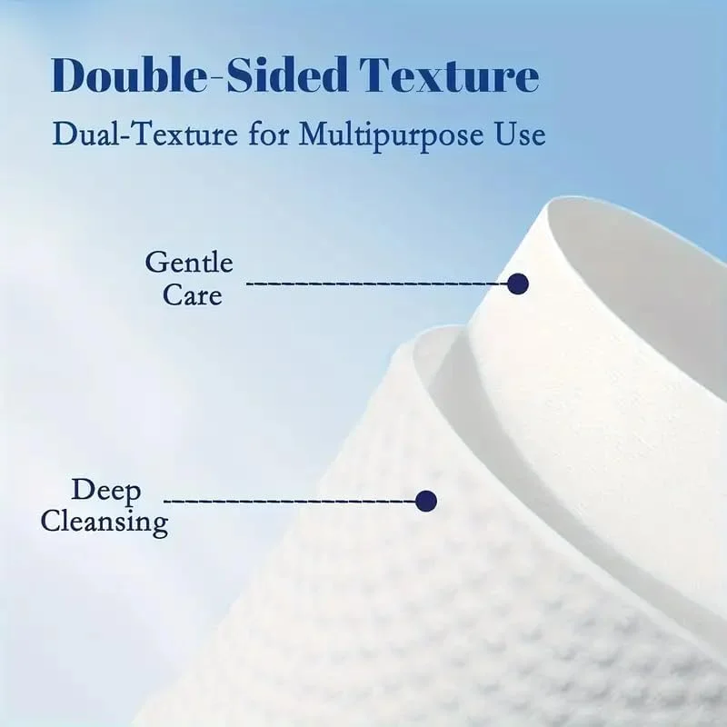 دستمال های پاک کننده صورت MOMENT مدل XL، اولین دستمال صورت زیست تخریب پذیر دنیا / دستمال مرطوب یکبار مصرف پاک کننده آرایش / فوق العاده نرم، 50 عددی، سفید