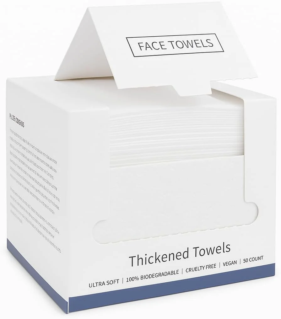 دستمال صورت و پاک کننده آرایش ملو دریفت XL - (بسته 50 عددی) دستمال های نرم و یکبار مصرف صورت برای مراقبت از پوست، پاک کردن آرایش و بهداشت روزانه، سازگار با محیط زیست، تجزیه پذیر، سایز خیلی بزرگ برای صورت و بدن