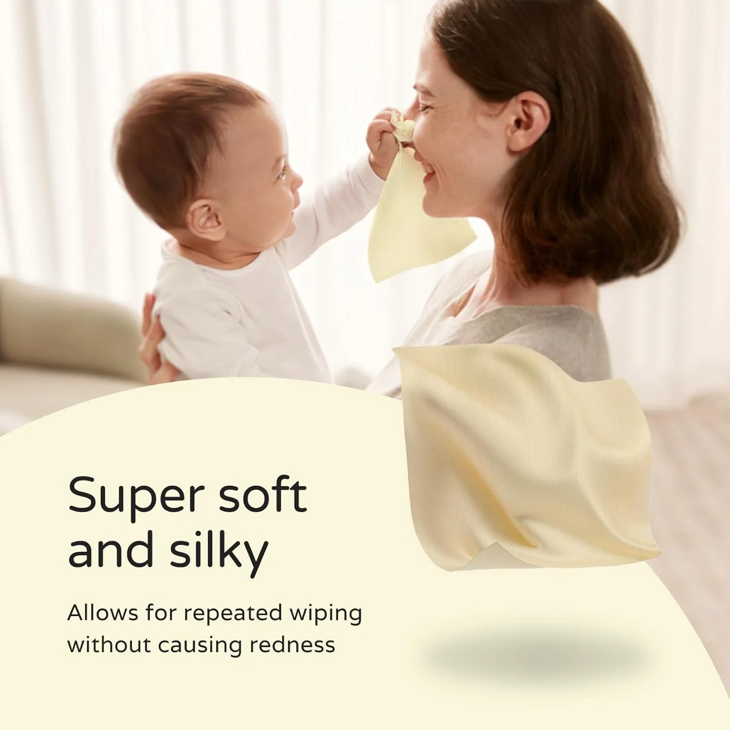 دستمال مرطوب خشک کودک بسیار نرم PoeticEHome، ساخته شده از 100% بامبو خالص برای پوست حساس - دستمال کاغذی صورت بدون عطر و سفید کننده، ضد حساسیت، 2 برابر نرم تر از پنبه - قابل استفاده به صورت مرطوب یا خشک، 400 عدد