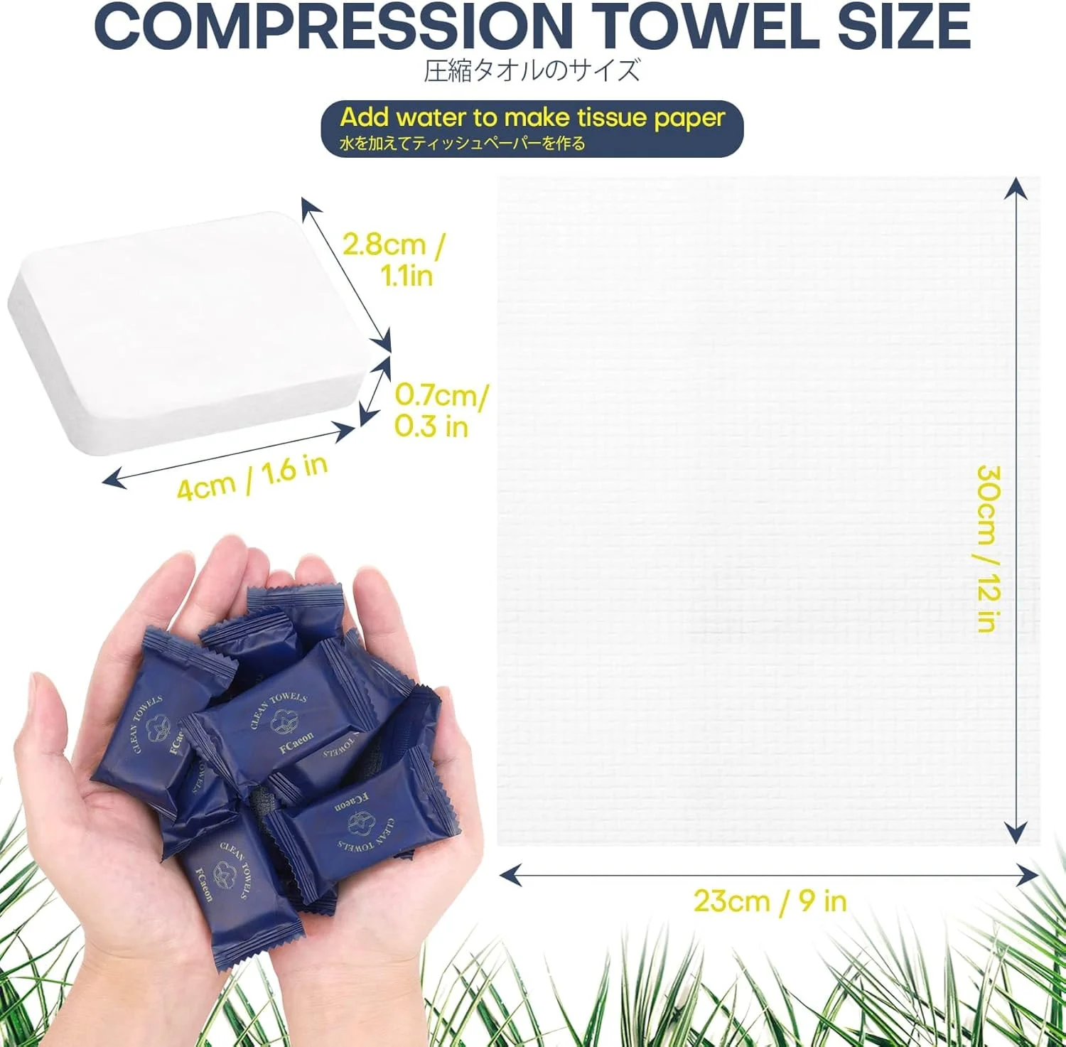 دستمال حوله ای یکبار مصرف، حوله فشرده ضخیم بزرگ، دستمال شستشوی صورت نرم، دستمال پنبه ای قابل حمل و استفاده مجدد برای مسافرت، کمپینگ، پیاده روی، هتل، سالن زیبایی، فعالیت های خارج از منزل (آبی تیره 50 عددی)