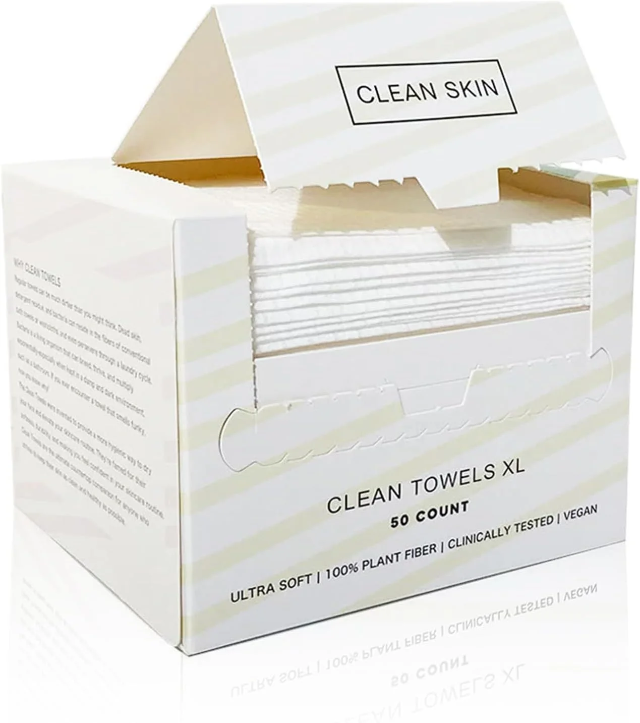 دستمال صورت یکبار مصرف 50 عددی - دستمال مرطوب خشک نرم 25x30 سانتی متر - پاک کننده آرایش ضد حساسیت برای پوست های حساس - دستمال مرطوب صورت مسافرتی قابل بسته بندی مجدد (1 عدد)