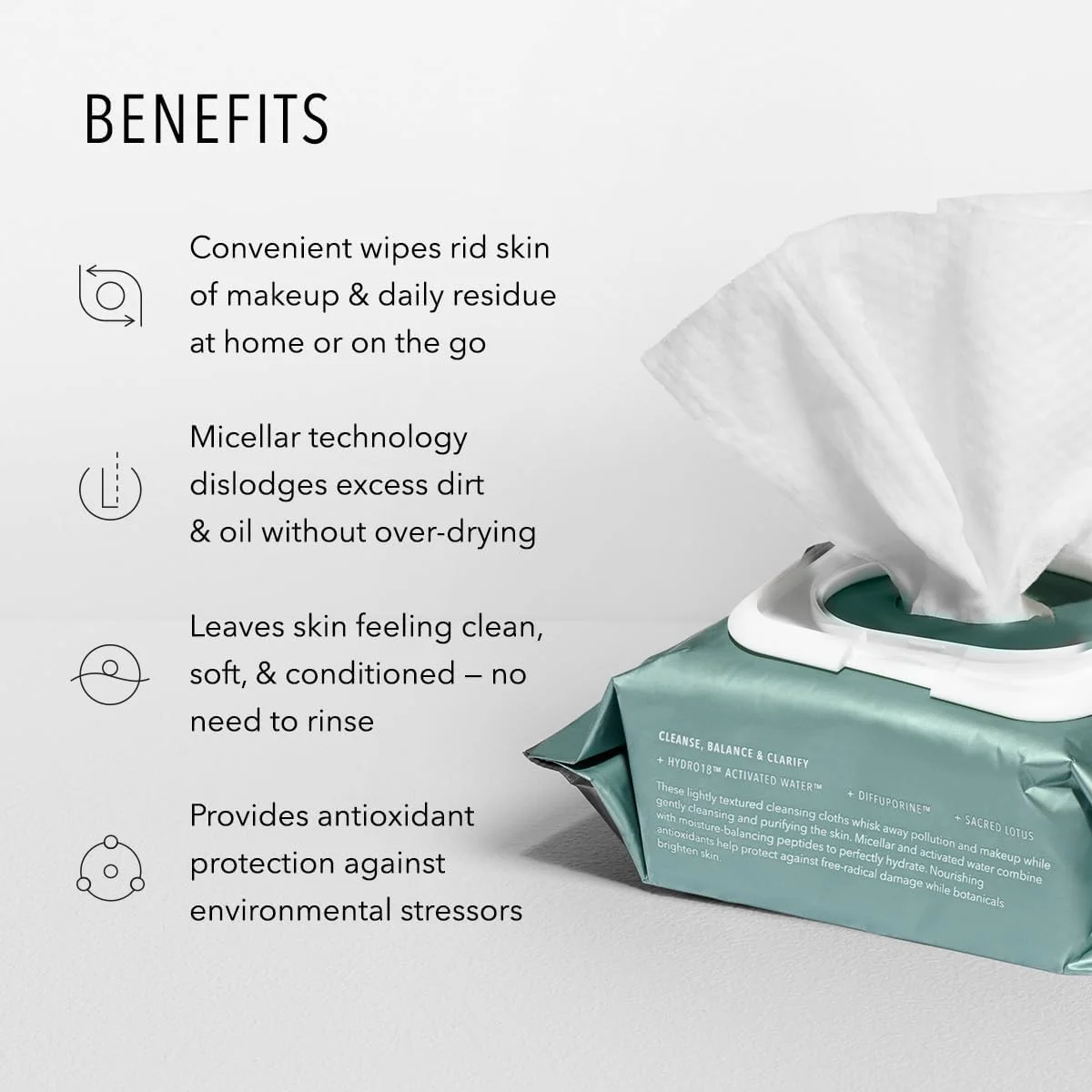 دستمال مرطوب پاک کننده صورت هیدروپپتید هیدرو اکتیو - 30 عدد دستمال مرطوب پاک کننده صورت هیدروپپتید هیدرو اکتیو - 30 عدد