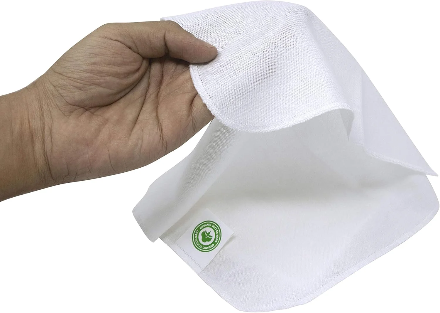 دستمال‌های پاک کننده صورت پنبه ارگانیک - مجموعه 10 عددی پارچه های موسلین قابل شستشو و استفاده مجدد برای پاک کردن آرایش - لایه بردار صورت - بسیار نرم