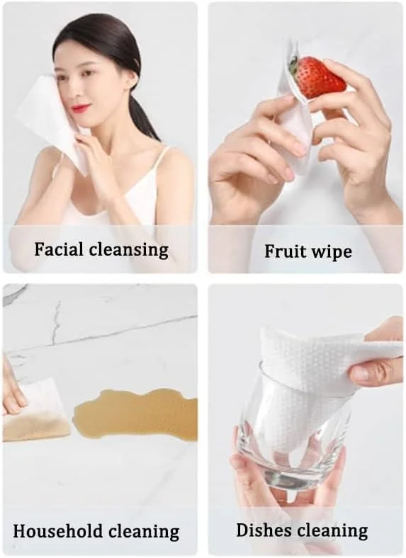 دستمال صورت یکبار مصرف بزرگ، دستمال پنبه ای پاک کننده آرایش صورت، چشم و ناخن، دستمال پنبه ای چند منظوره برای مراقبت از پوست، پدهای پنبه ای قابل استفاده مجدد، مناسب برای استفاده مرطوب و خشک (3 بسته 100 عددی)