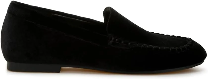 کفش کالج تخت زنانه مخملی مشکی لاندن رگ