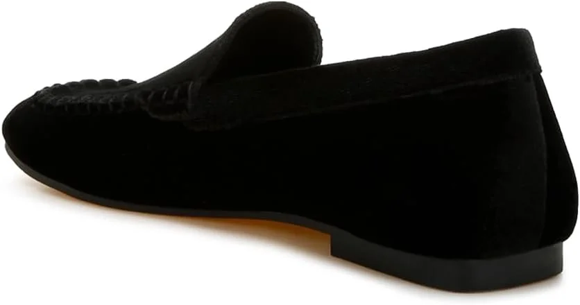 کفش کالج تخت زنانه مخملی مشکی لاندن رگ