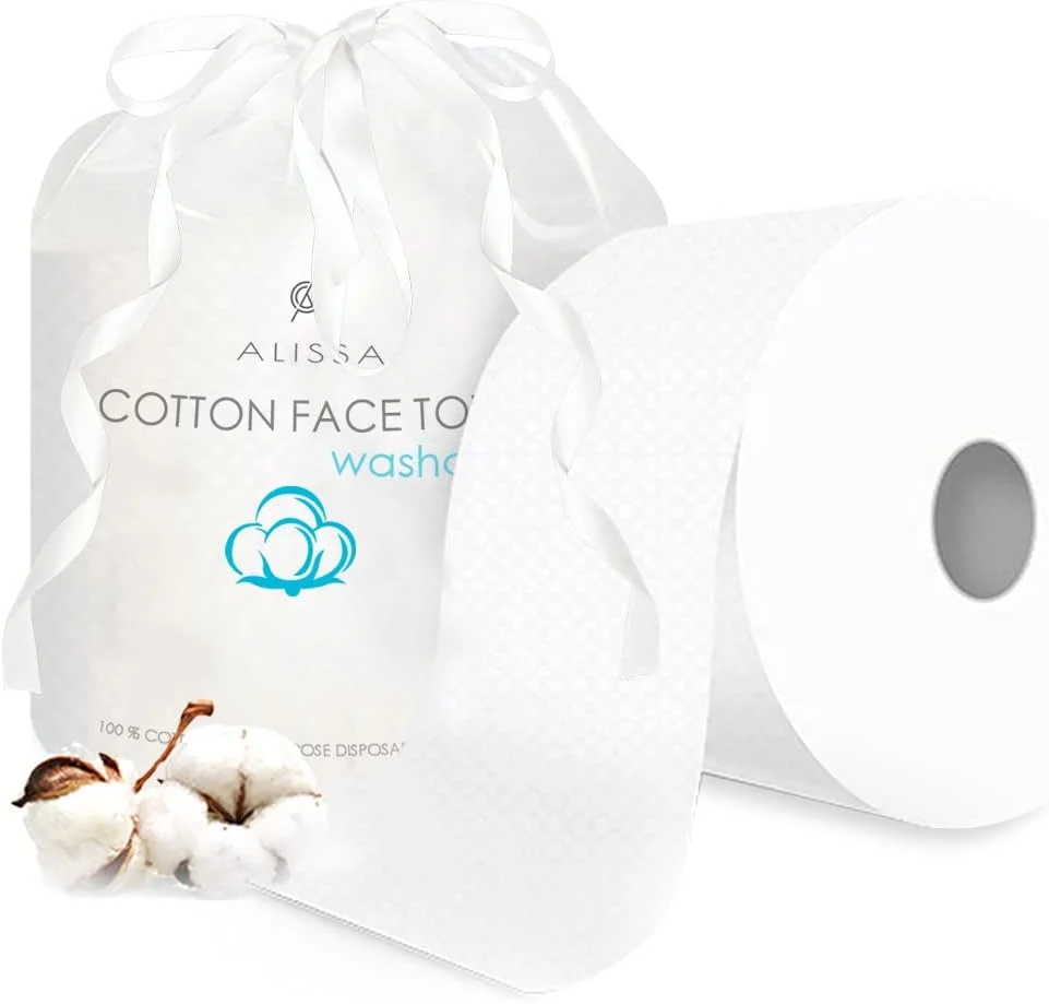 ALISSA (5 بسته 5 رول) دستمال صورت یکبار مصرف 100% پنبه فوق العاده نرم و ضخیم، دستمال کاغذی صورت، مناسب برای استفاده خشک و مرطوب، برای مراقبت از پوست، پاک کردن آرایش، مراقبت از کودک و تمیز کردن سطوح ALISSA (5 بسته 5 رول) دستمال صورت یکبار مصرف 100% پنبه فوق العاده نرم و ضخیم، دستمال کاغذی صورت، مناسب برای استفاده خشک و مرطوب، برای مراقبت از پوست، پاک کردن آرایش، مراقبت از کودک و تمیز کردن سطوح