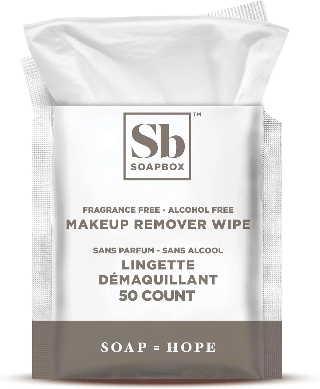 دستمال مرطوب پاک کننده آرایش بدون عطر Soapbox - دستمال مرطوب ملایم برای پاکسازی صورت، آرایش چشم و آلودگی، 50 عدد دستمال مرطوب پاک کننده آرایش بدون عطر Soapbox - دستمال مرطوب ملایم برای پاکسازی صورت، آرایش چشم و آلودگی، 50 عدد