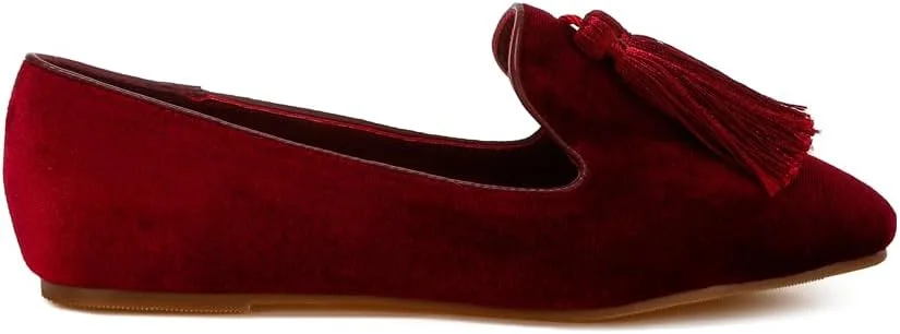 کفش کالج زنانه مخمل منگوله دار لاندن رگ کفش کالج زنانه مخمل منگوله دار لاندن رگ