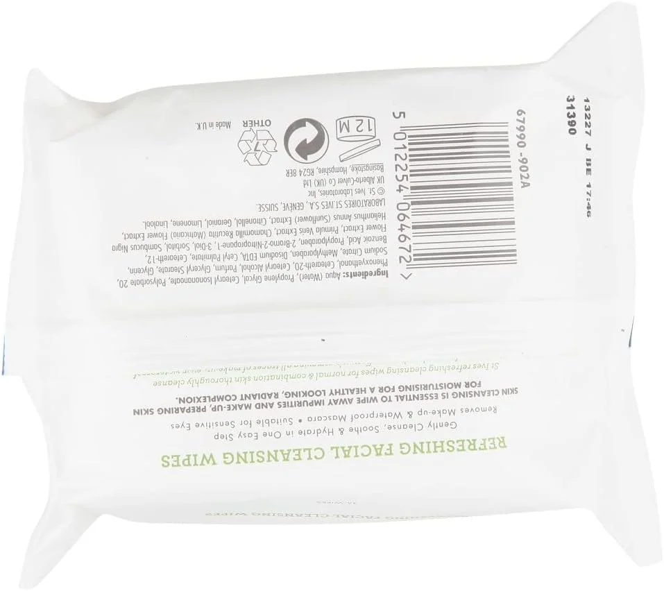 دستمال مرطوب پاک کننده صورت طراوت بخش سینت ایوز - 35 عدد