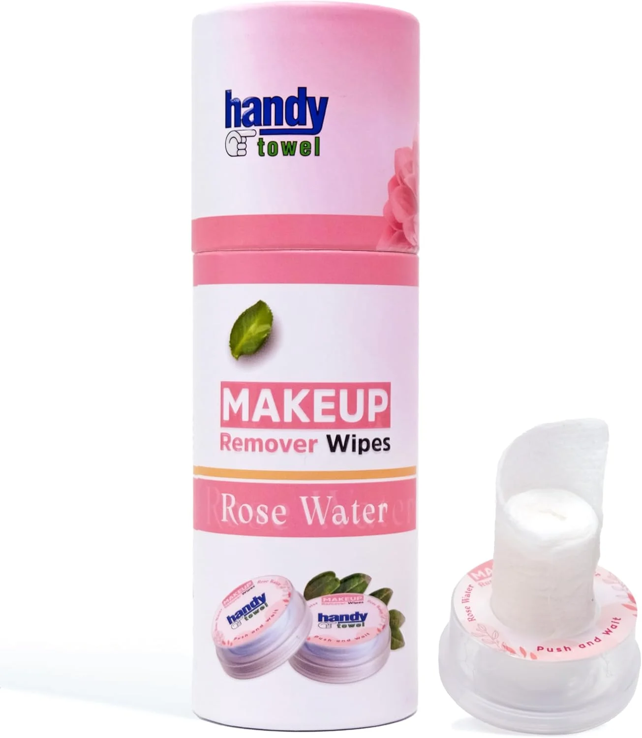 دستمال مرطوب پاک کننده آرایش، دستمال جادویی مراقبت از صورت سایز مسافرتی، پاک کننده صورت، دستمال مرطوب تکی گلاب، پد لوسیون پاک کننده آرایش چشم، 8 عدد
