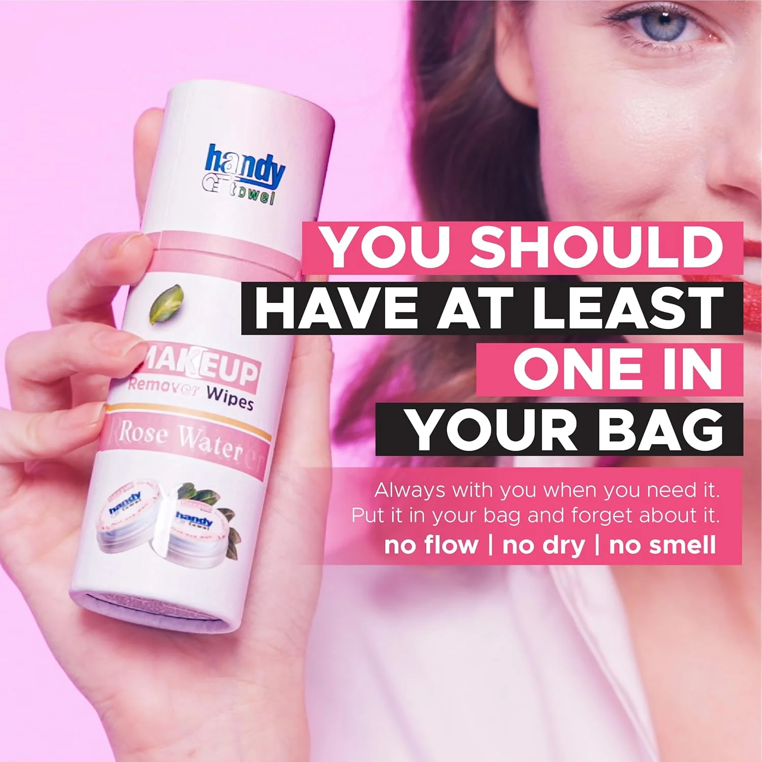 دستمال مرطوب پاک کننده آرایش، دستمال جادویی مراقبت از صورت سایز مسافرتی، پاک کننده صورت، دستمال مرطوب تکی گلاب، پد لوسیون پاک کننده آرایش چشم، 8 عدد