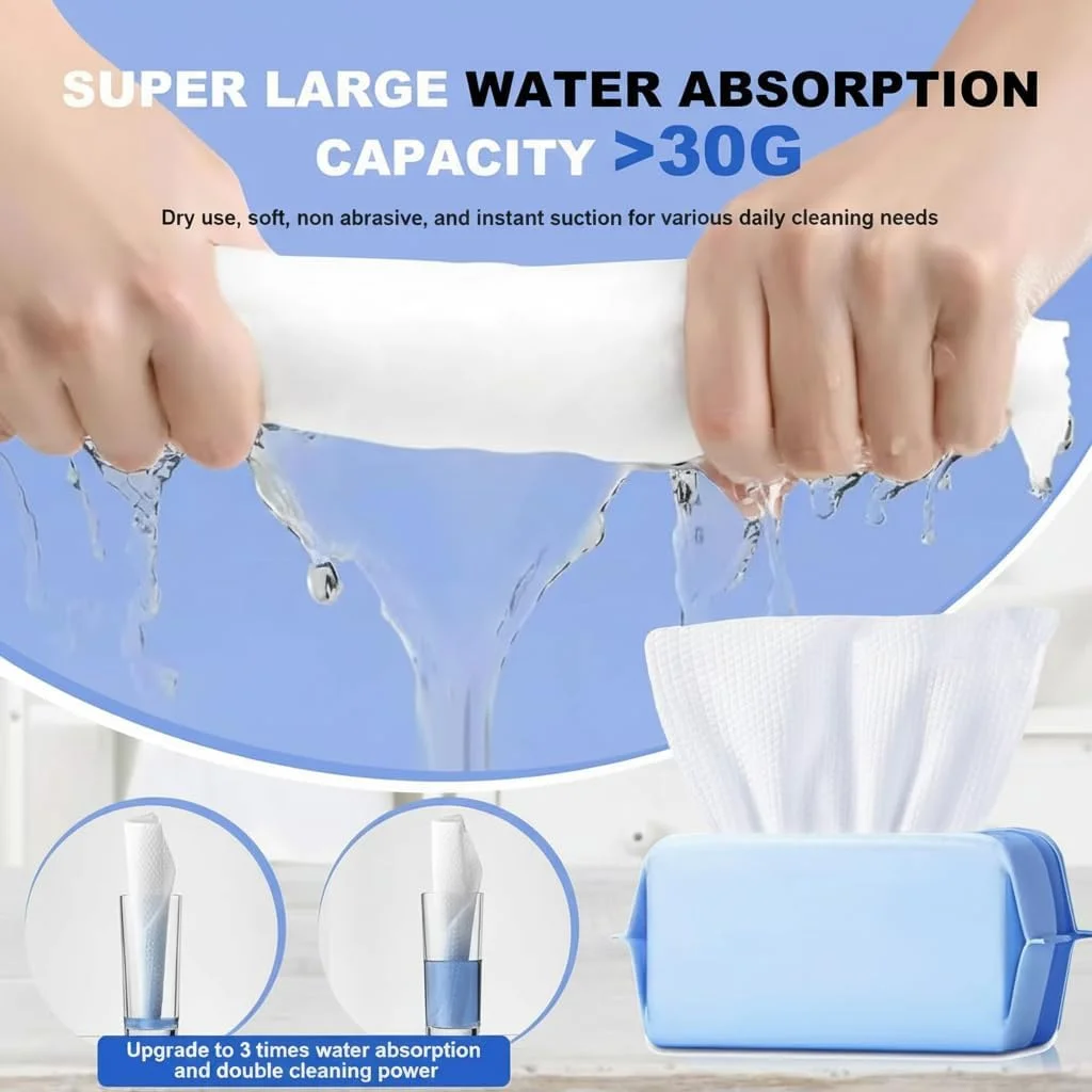 دستمال صورت یکبار مصرف، 200 عدد دستمال خشک پنبه ای نرم صورت، دستمال خشک بدون پرز، چند منظوره برای مراقبت از پوست، دستمال پاک کننده آرایش، دستمال صورت و پاک کننده صورت بسته بزرگ، برای پوست های حساس