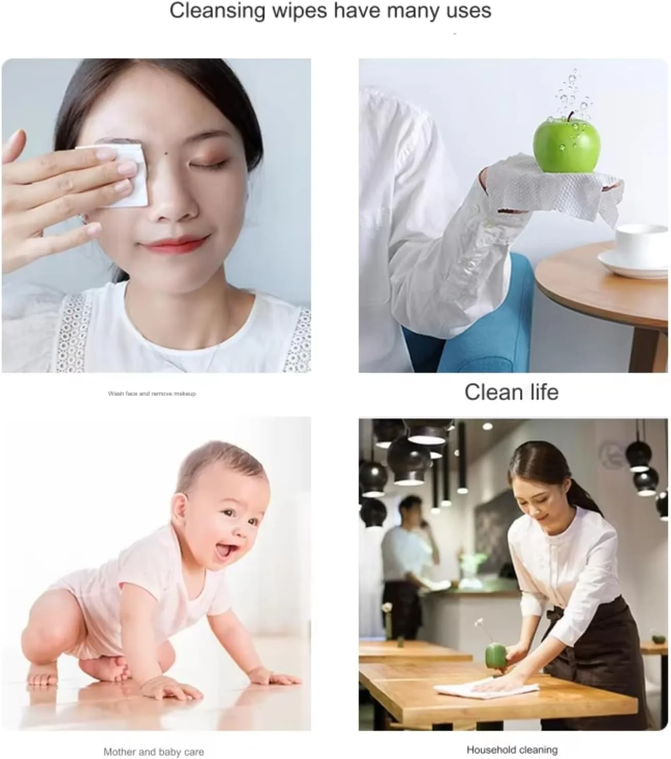 بسته 2 عددی حوله صورت نرم یکبار مصرف، 200 عدد دستمال خشک پنبه ای نرم چند منظوره برای مراقبت از پوست، پاک کننده آرایش، دستمال کاغذی صورت پنبه ای یکبار مصرف