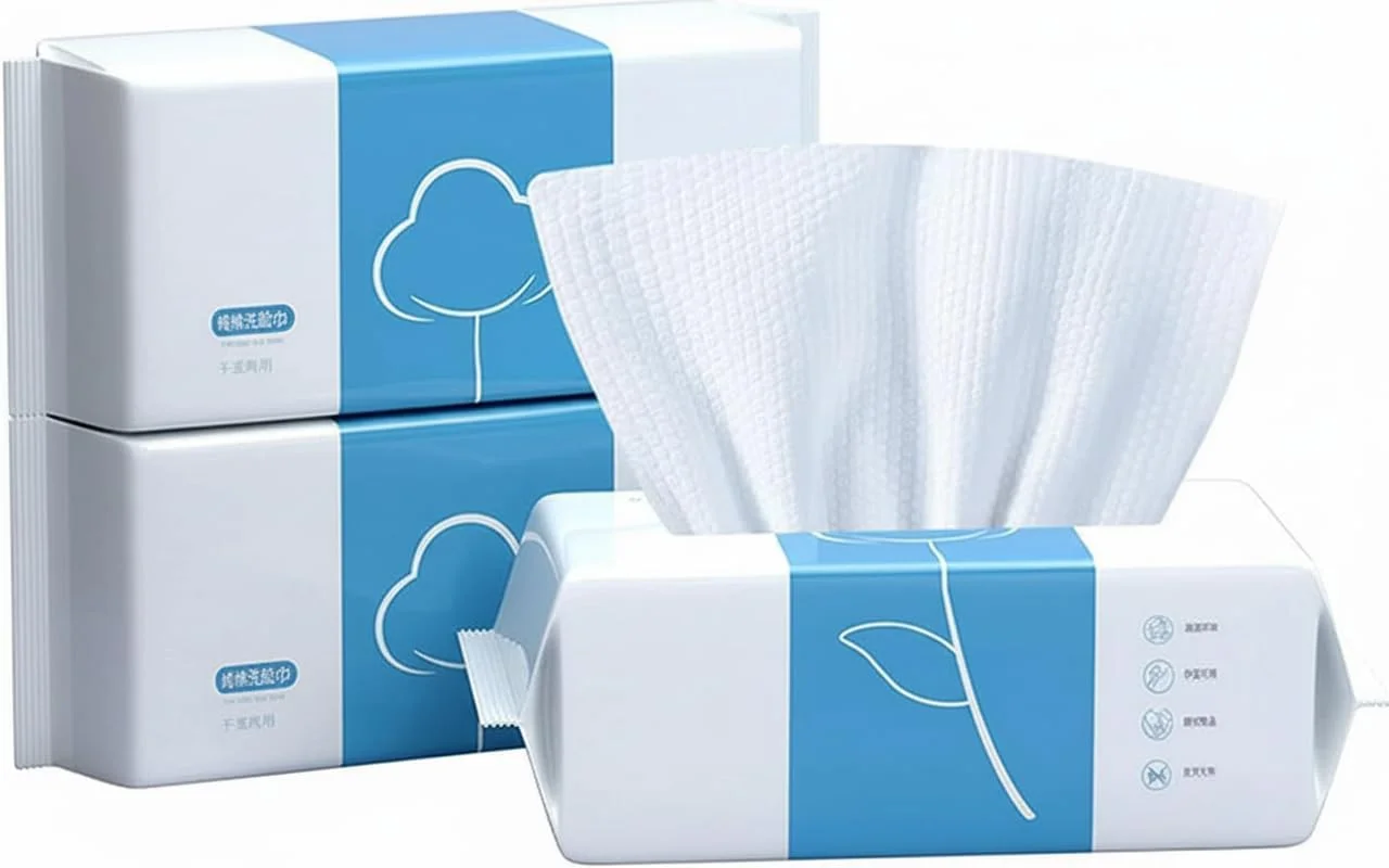 دستمال صورت MAKINGTEC، دستمال‌های پنبه‌ای یکبار مصرف مرطوب و خشک، دستمال مرطوب خشک کودک بدون عطر، دستمال‌های ضخیم پنبه‌ای صورت برای شستشوی صورت، مسافرت، مراقبت از کودک، پاک کننده آرایش (300 عدد، بسته 3 عددی)
