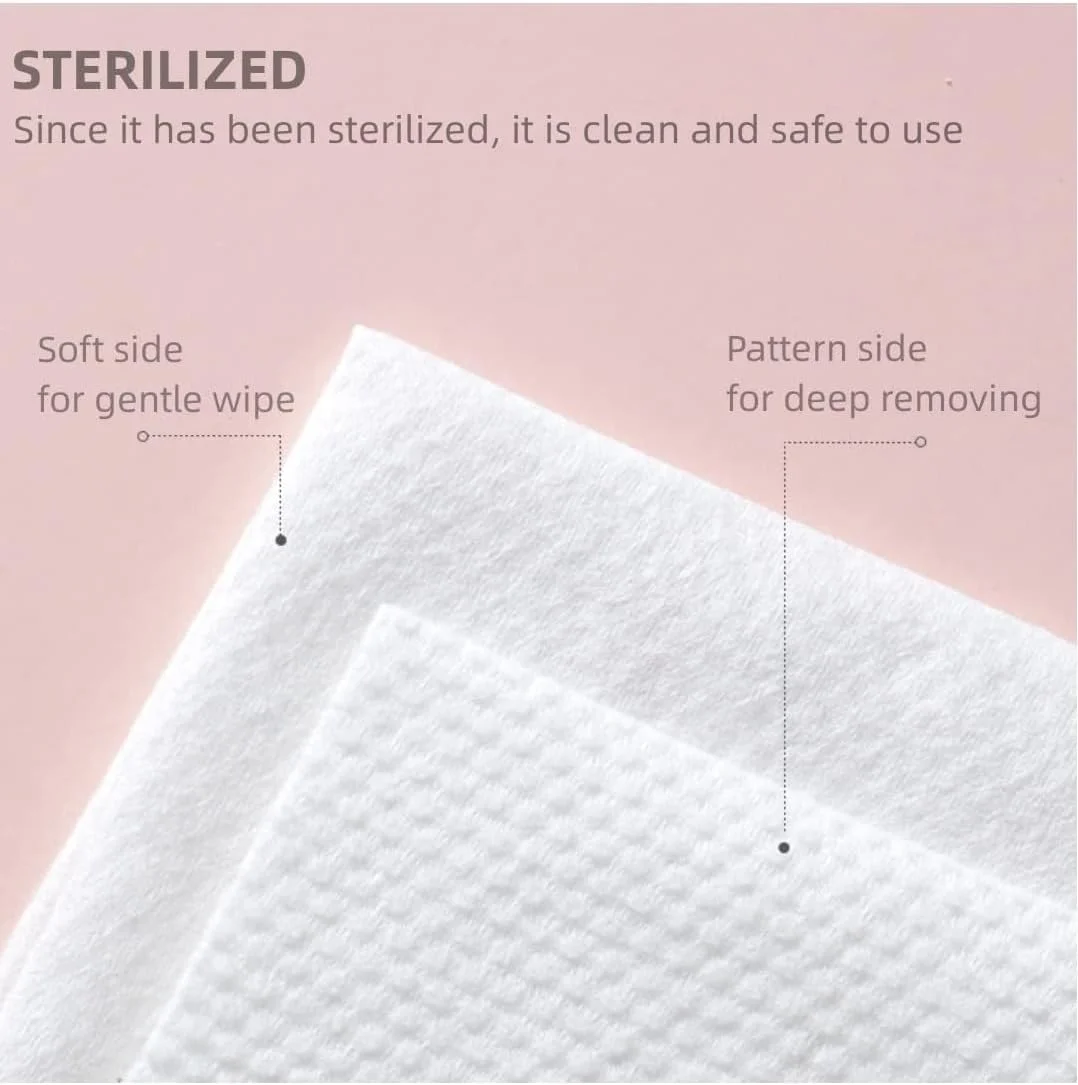 دستمال حوله ای یکبار مصرف صورت، حوله های تمیز، حوله صورت تجزیه پذیر، دستمال پاک کننده آرایش یکبار مصرف فوق العاده نرم، پارچه شستشوی صورت برای پوست های حساس 80 عددی (1)