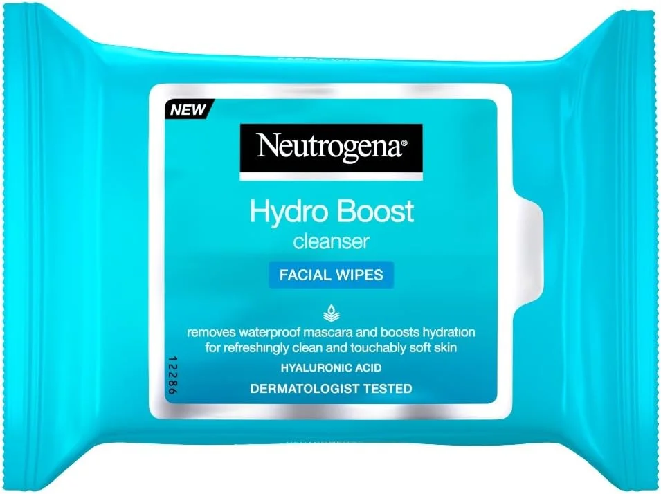 دستمال مرطوب پاک کننده صورت نوتروژینا Hydro Boost، ۲۵ عدد