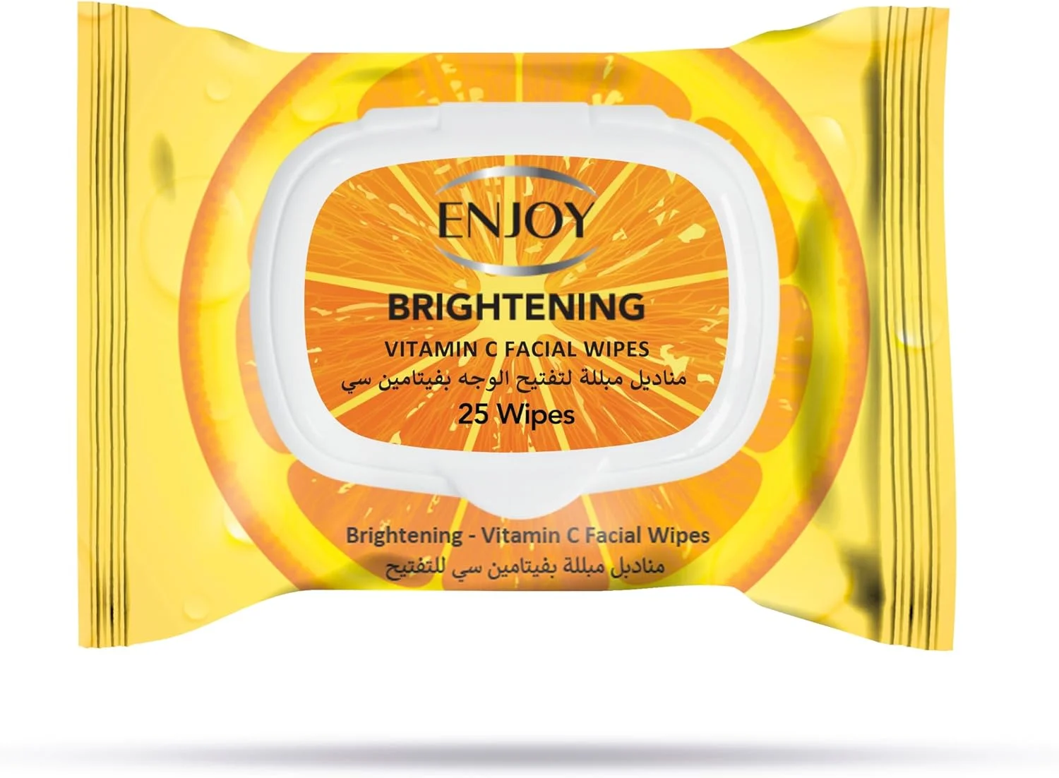 دستمال مرطوب پاک کننده صورت ویتامین C اِنـجوی (25 عددی) - تجزیه پذیر