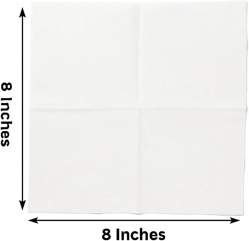 دستمال صورت یکبار مصرف - 20x20 سانتی متر، دستمال صورت فوق العاده نرم و جاذب زیستی - دستمال مرطوب خشک صورت برای پوست های حساس - دستمال مرطوب پاک کننده آرایش - جعبه درب دار - 50 عدد (1 بسته)