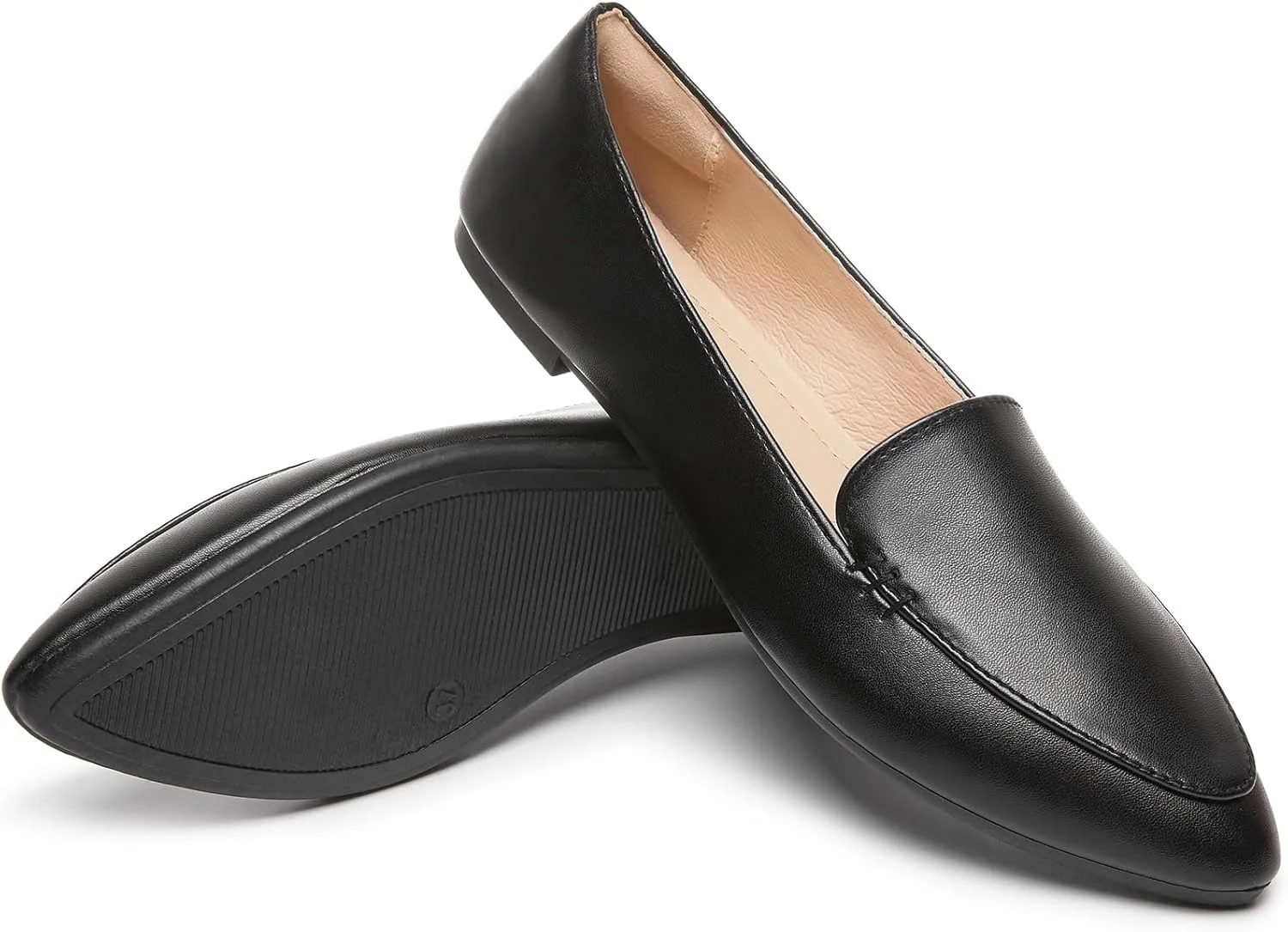 کفش کالج زنانه FINIWOR، کفش تخت زنانه، کفش مجلسی نوک تیز، کفش کالج پنی اسلیپ آن با فوم حافظه دار راحت