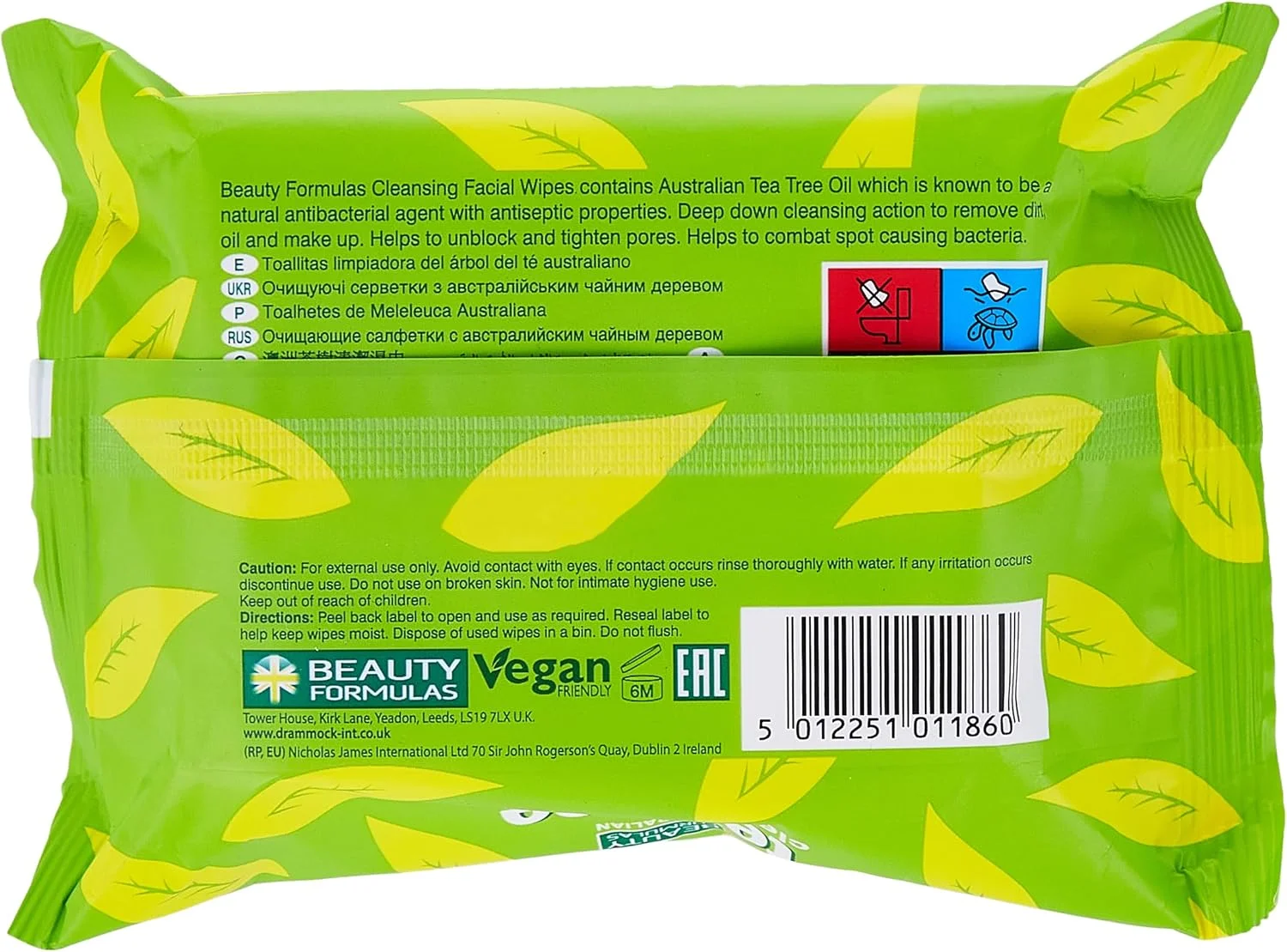 دستمال مرطوب پاک کننده صورت حاوی روغن درخت چای بیوتی فرمول | مناسب برای پوست های دارای لک | 30 عدد دستمال مرطوب پاک کننده صورت حاوی روغن درخت چای بیوتی فرمول | مناسب برای پوست های دارای لک | 30 عدد