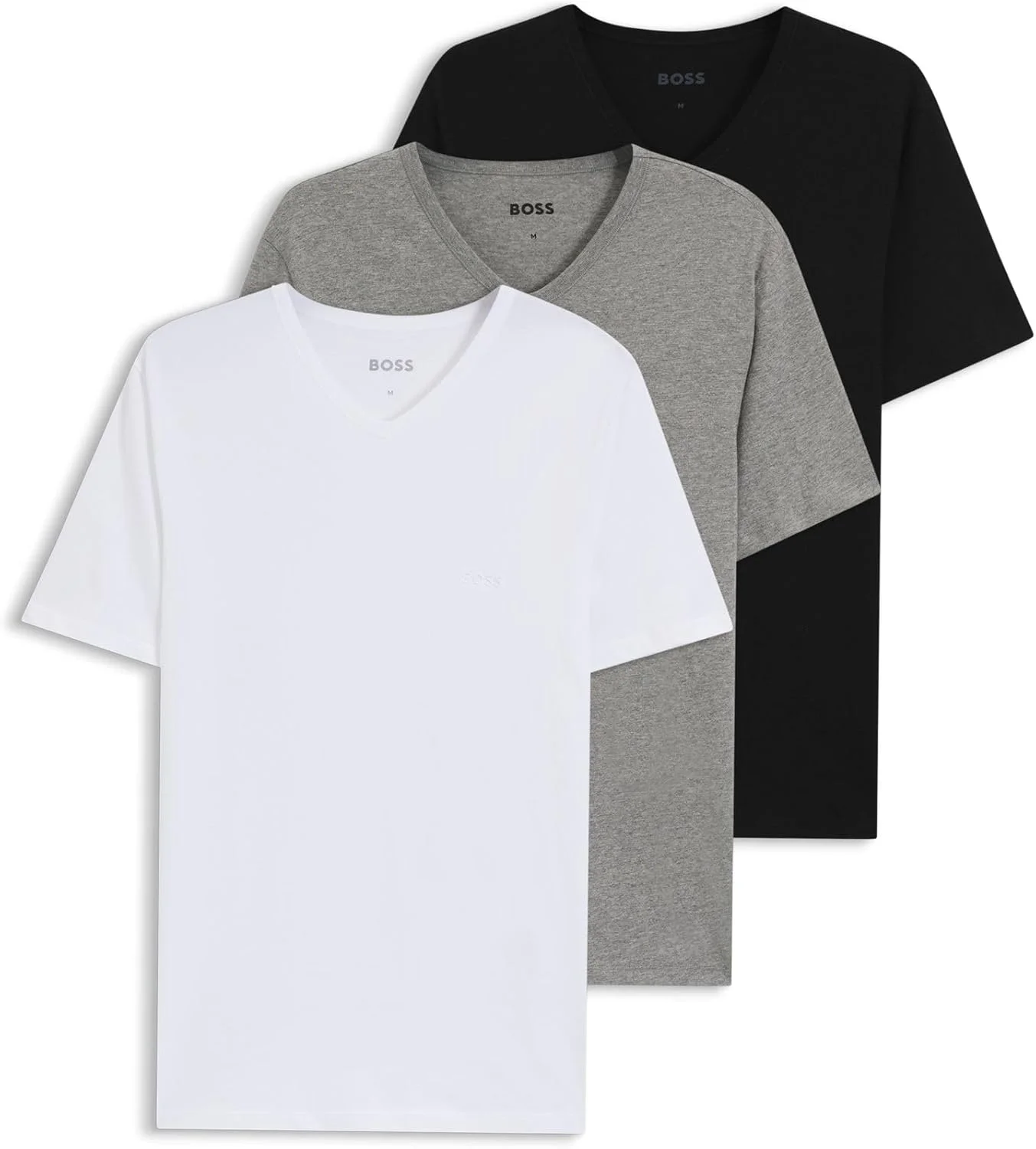 تی شرت یقه هفت مردانه BOSS مدل TShirtVN 3P بسته سه عددی کلاسیک از جنس پنبه ای تی شرت یقه هفت مردانه BOSS مدل TShirtVN 3P بسته سه عددی کلاسیک از جنس پنبه ای