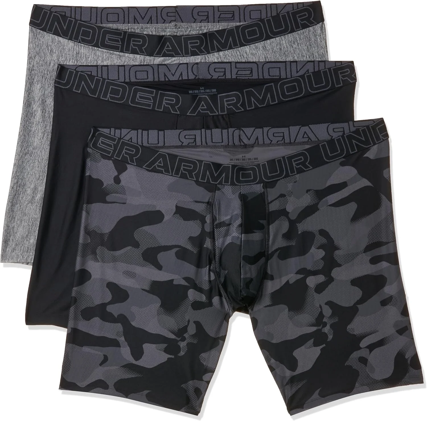 تی شرت مردانه آندر آرمور UA PERFORMANCE TECH - PRINT 9 IN 3P, سایز 3XL، مشکی