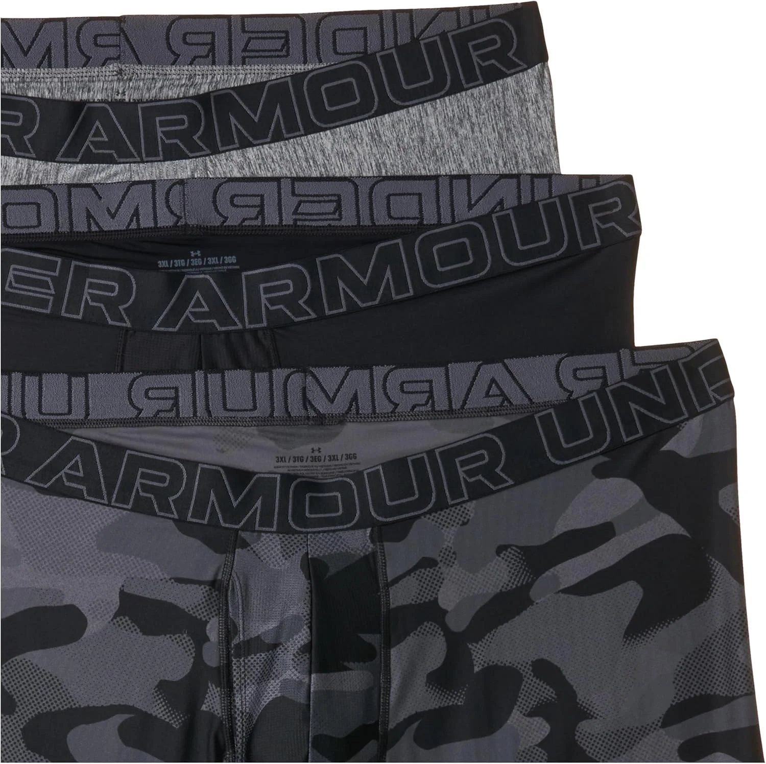 تی شرت مردانه آندر آرمور UA PERFORMANCE TECH - PRINT 9 IN 3P, سایز 3XL، مشکی