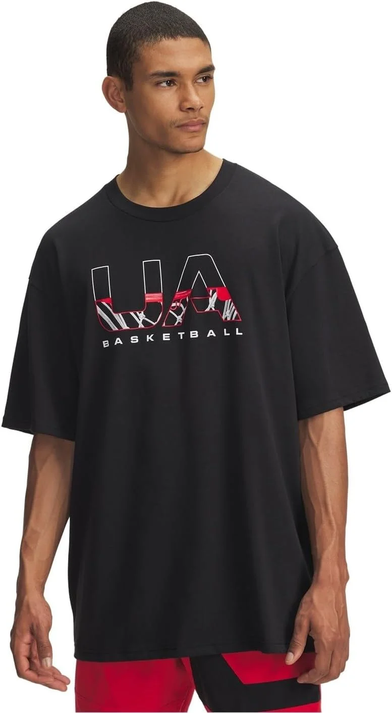 تی شرت آستین کوتاه مردانه آندر آرمور UA M HWT Hoops Branded SS