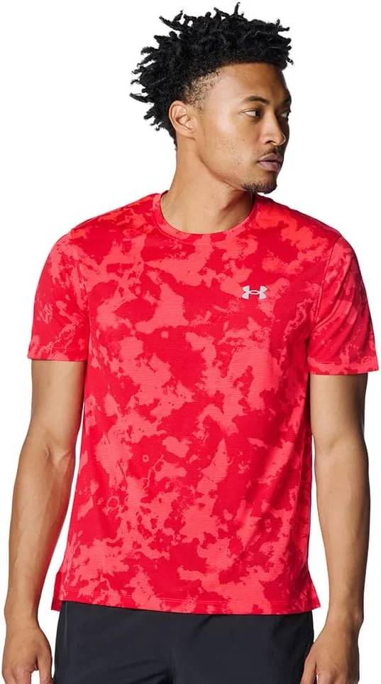 تی شرت آستین کوتاه مردانه آندر آرمور UA Launch طرح دار، سایز مدیوم (بسته 1 عددی)