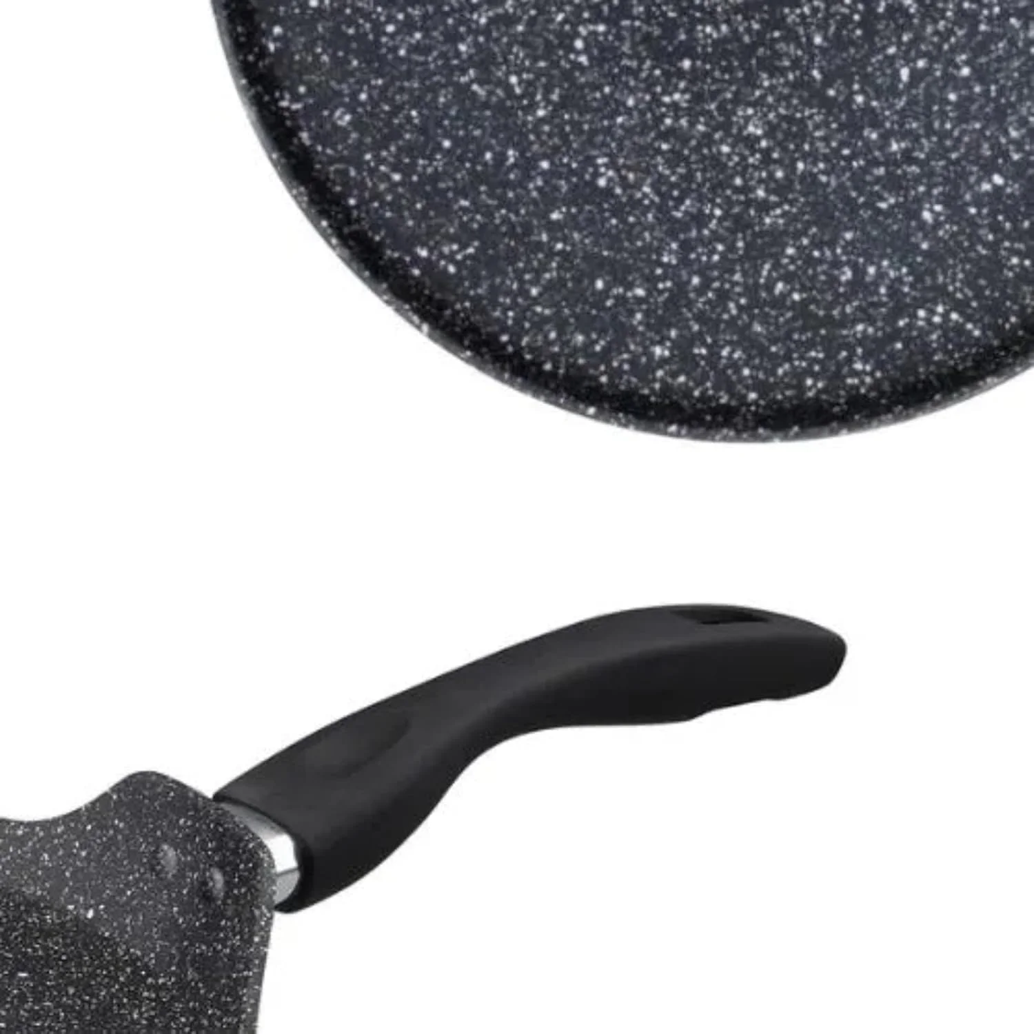 تابه کرپ وستینگهاوس آمریکا - 28 سانتی متر - ظروف پخت و پز آلومینیوم دایکاست، 3 لایه ماربل مشکی، نچسب و سبک، ایده آل برای پخت و پز سالم