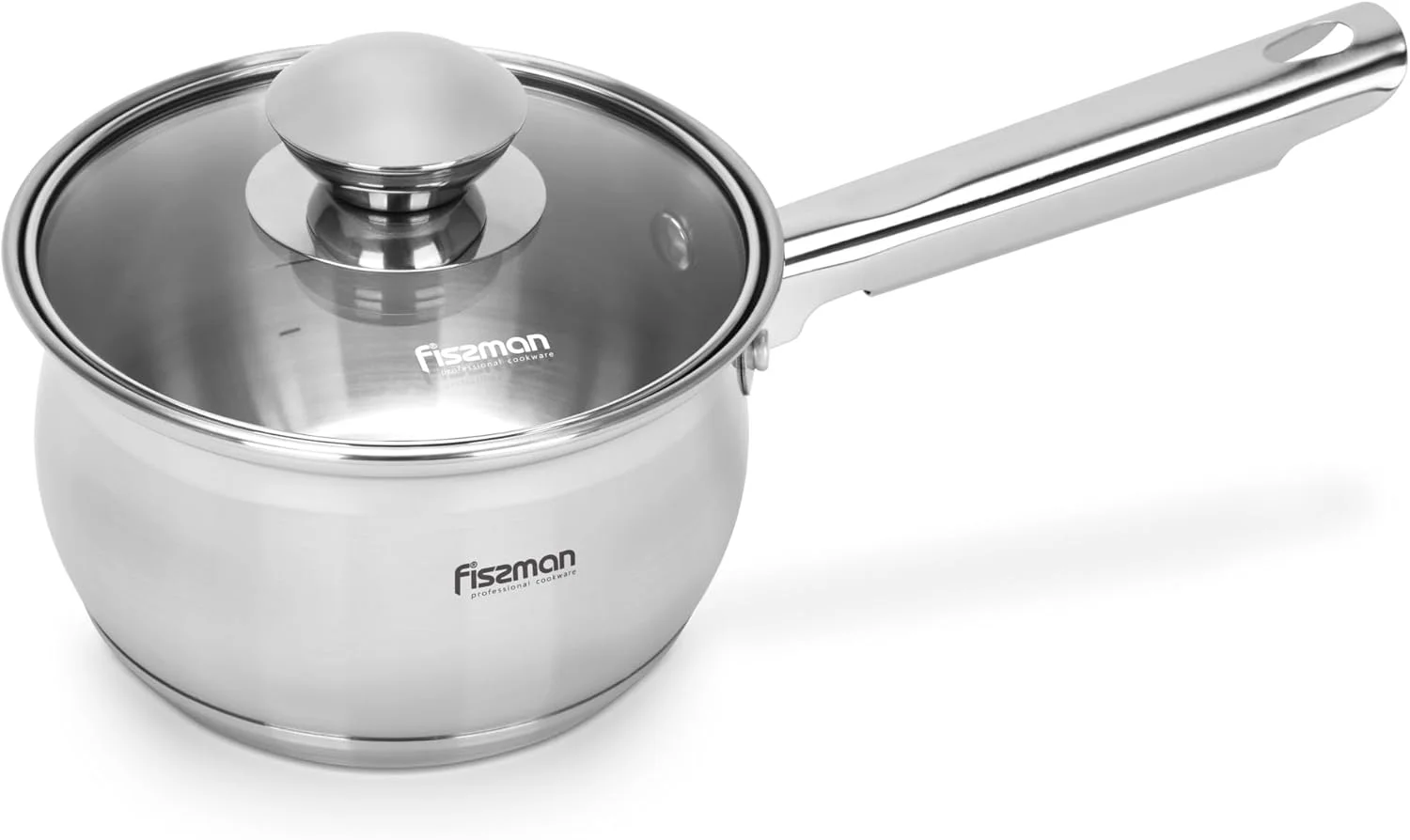 شیرجوش فیسمن با درب شیشه ای 14x8.5 سانتی متر / 1.1 لیتر، استیل ضد زنگ 18/10 INOX30 سری Felina، کف القایی مناسب برای همه اجاق ها برای پخت آرام سوپ، بخارپز کردن (قابل شستشو در ماشین ظرفشویی)