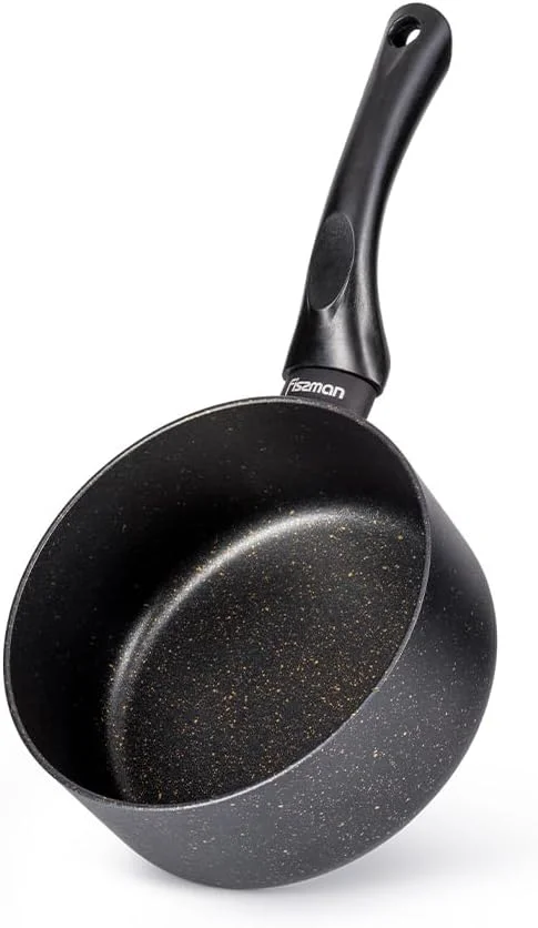 شیرجوش فیسمن با درب شیشه ای 1.5 لیتری، شیرجوش آلومینیومی با پوشش نچسب 16x8 سانتی متر سری Forde | دسته باکالیت خنک شونده | شیرجوش چند منظوره با کف القایی | بدون PFOA