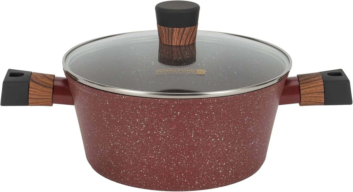 ست ظروف پخت و پز 10 پارچه نچسب رویال فورد مدل RF12491، ست قابلمه و تابه نچسب، ست پخت و پز با روکش گرانیتی مناسب برای همه اجاق ها، انتخاب سرآشپز، آلومینیوم فورج شده با روکش 3 لایه بادوام و ایمن