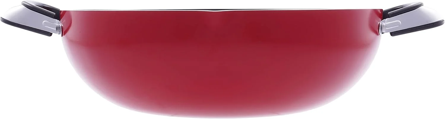 تابه وک آلومینیومی رویال فورد، 30 سانتی متر - تابه سرخ کردنی ایمن برای اجاق های القایی با پوشش گرانیتی نچسب بادوام - تابه و دسته های مقاوم در برابر حرارت - تابه قابلمه ای