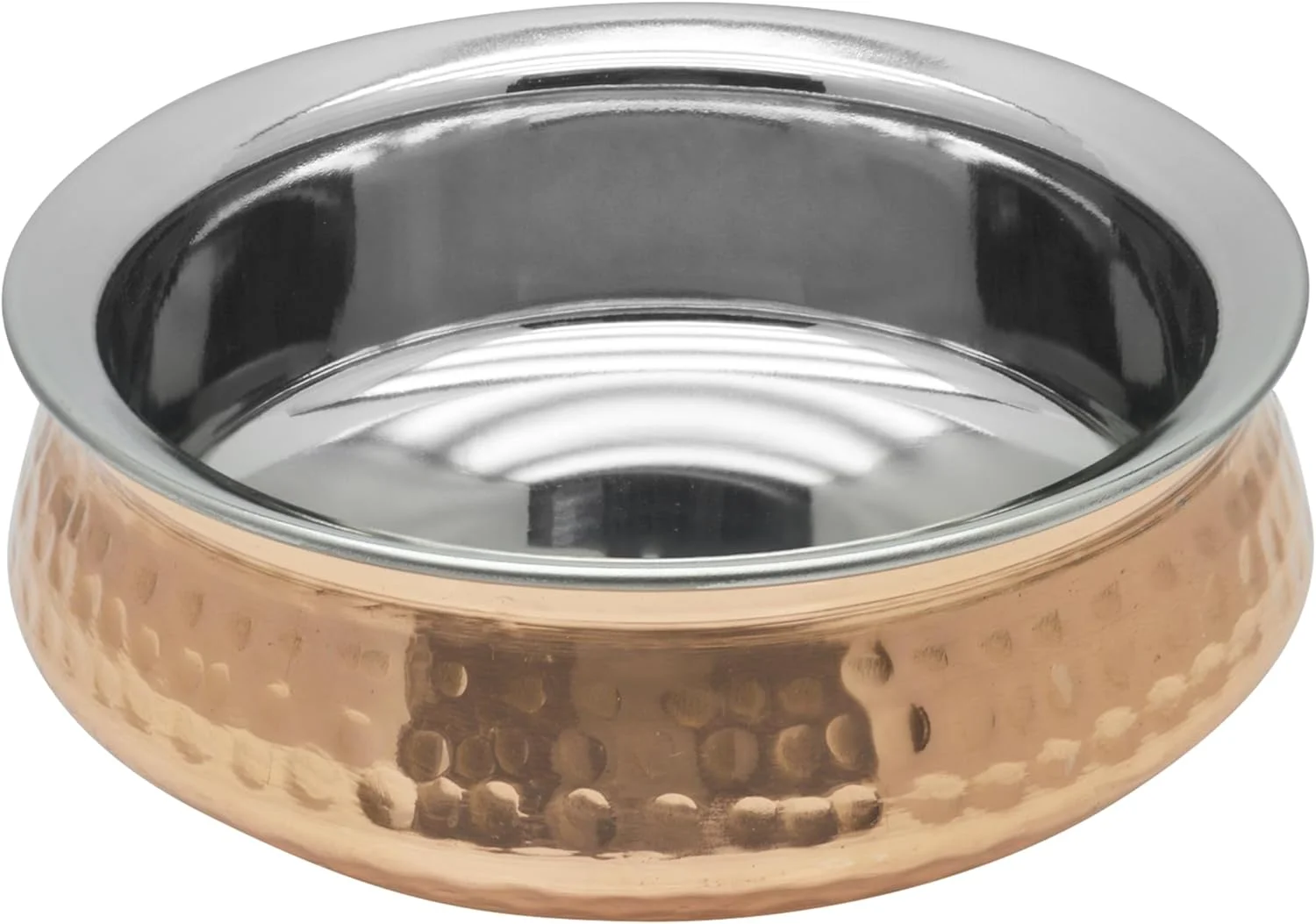 ظرف سرو هندی مسی راج بدون درب، 20 سانتی متر، مسی، TCH004، ظرف کاری، ظرف سرو، ظرف بریانی